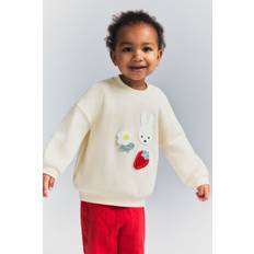 H&M Beige Sweatshirt Med Applikationer - Ljusbeige/Miffy
