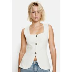 H&M Textured Jersey Waistcoat - White