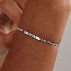 Shein Personalized Stainless Steel English Letter Custom Name Bracelet - Adjustable Length