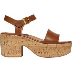 Fitflop Heeled Sandals Fitflop PlatFForms Leather Blend Heeled Ankle Strap Sandals