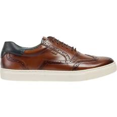 Dobbs Leather Lace Up Trainers - Tan