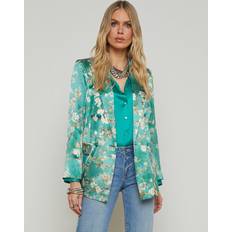 Turquoise Blazers L'agence Taryn Silk Blazer - Teal