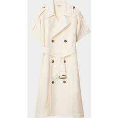 Burberry Dresses Burberry Short-Sleeve Belted Trench Dress - Pelican