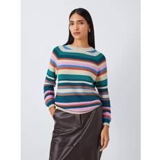 Orange - Women Jumpers Max Mara Weekend Linz Striped Raglan-Sleeve Sweater - Multi