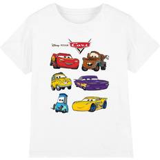 Disney Cars Childrens Kids Characters T-Shirt - White