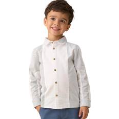 Orange Shirts Angel & Rocket Kids' Colour Block Smart Shirt Blue