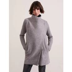 Phase Eight Outerwear Phase Eight Byanca Zip Knitted Coat - Grey Marl