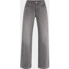 Purple Slim Straight Back Cutout Jeans - Grey