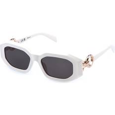 Blumarine Woman SBM868 Sunglasses Acetate Ivory Smoke Geometric Normal