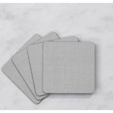 Cork Coasters Dunelm Set of 4 Semi Plain Cork Back Coasters - Light Grey Coaster 4pcs
