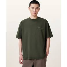AllSaints Clothing AllSaints Underground Logo Oversized T-Shirt - Kombu Green