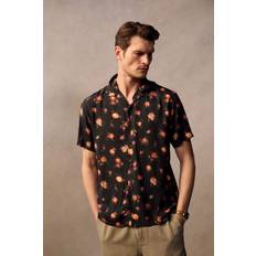 Superdry Herr Skjortor Superdry Men's Kurzärmeliges Bedrucktes Hemd - Orange