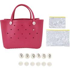 Bags Konnwei Beach Tote Bag Portable Round Hole Design - Rose Red