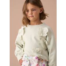 S Knitted Sweaters Children's Clothing Angel & Rocket Kids' Flower Jumper Mint Green