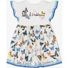 Everyday Dresses - Multicoloured Dolce & Gabbana Baby Girls Butterfly Dress White