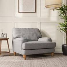 Furniture Dunelm Darwin Chunky Tonal Weave Silver Armchair