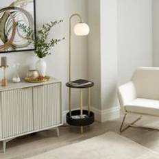 Dunelm Georgi Shelved - Black Floor Lamp
