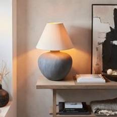 Dunelm Hereford Mid Century Ceramic - Black Table Lamp