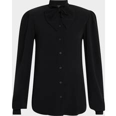 Balenciaga Blouses Balenciaga Bow Button Down Blouse - Noir