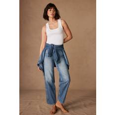 Velvet Jeans Mint Velvet Comfort Stretch Relaxed Tapered Boyfriend Jeans - Blue