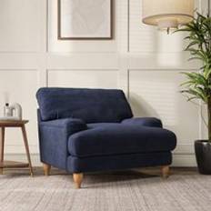 Furniture Dunelm Aqua Clean Chenille Navy Armchair