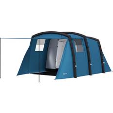 OutSunny Uppblåsbart Campingtält för 4–6 Personer Snabbuppsättning Blå