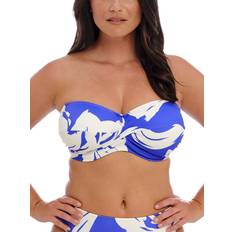 Bikini Tops Fantasie Rabida Underwired Twist Bandeau Bikini Top - Blue/White
