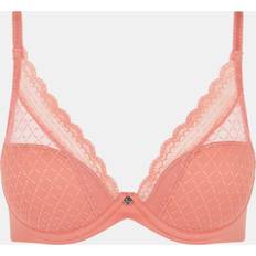 D BH'er Chantelle EasyFeel Plunge Tshirt Bra T-shirt - Rose Canyon Rust