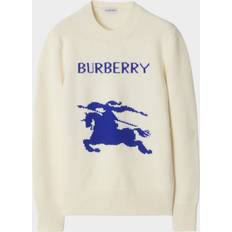 Leather Jumpers Burberry EKD Wool And Cashmere Sweater - Off White