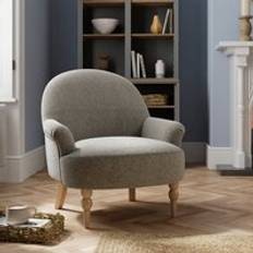 Dunelm Armchairs Dunelm Petit Textured Weave Occasional Grey Armchair