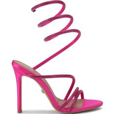 Carvela Fabric Heels Sandals - Fuchsia