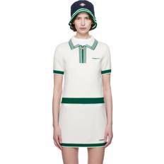 Merino Wool Polo Shirts Casablanca Tennis Polo Shirt - White/Green