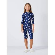 Blue UV Suits Children's Clothing John Lewis Kids' Animal Print Hearts Sunpro Swimsuit - Navy