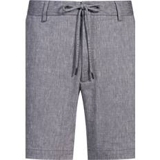 Boss Black Linen Blend Shorts - Dark Blue