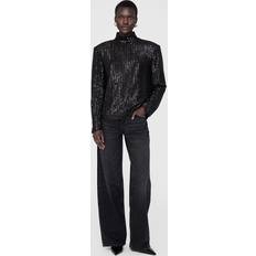 Anine Bing Bluser Anine Bing Josephine Top - Black Sequin