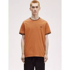 Fred Perry Orange Clothing Fred Perry Twin Tipped T-Shirt - Marmalade/Black