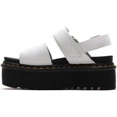 Dr. Martens White Sandals Dr. Martens Voss Leather Thick Bottom Sandals - White