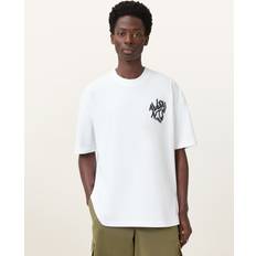 AllSaints Clothing AllSaints Organic Cotton Loose Fit Short Sleeve Graphic T-Shirt - White