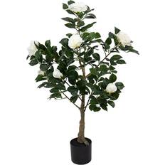 Kunstige roser Home -Tex Kunstigt Rosentræ 110 cm Høj Med Hvide Roser Kunstig plante