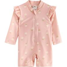 Baddräkter Barnkläder Lindex Baby Frilly Long Sleeve Swimsuit - Light Dusty Pink