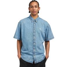 Blue - Unisex Shirts Carhartt WIP S/S Lucas Shirt Unisex - Blue Bleached