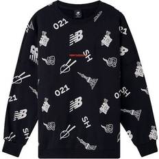 New Balance Unisex Jumpers New Balance Unisex Printing Round-neck Sweatshirt - Black