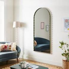 Green Wall Mirrors Dunelm Scalloped Arched Full Length Green Wall Mirror