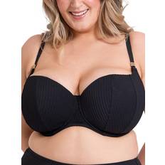 Black Bikinis Curvy Kate Jet Set Padded Balcony Bikini Top - Black