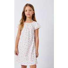 Nightgowns on sale John Lewis Kids' Floral Short Sleeve Nightdress - White