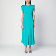 Victoria Beckham Folded Cap Sleeve Midi Dress - Green