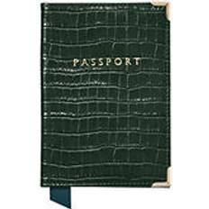 Passport Covers Aspinal of London Croc-Embossed Leather Passport Cover