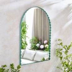 Green Wall Mirrors Dunelm Scalloped Arched Green Wall Mirror