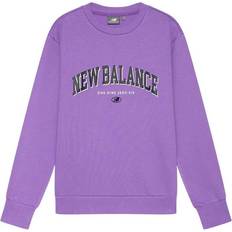 New Balance Unisex Jumpers New Balance Unisex Logo Printing Round-neck Sweatshirt - Purple