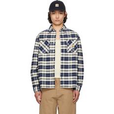 Skjortor Carhartt WIP Bomull Rutig Oversized Skjorta - Mörkblå/Vit